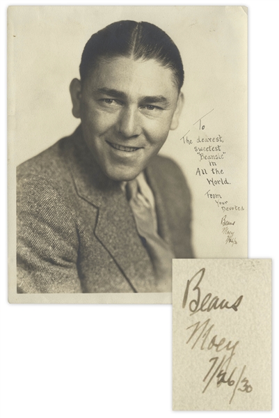 Moe Howard 8'' x 10'' Signed Photo, Inscribed to His Wife, ''From Your Devoted Beans / Moey'' -- Matte Finish Photo in Very Good Plus Condition